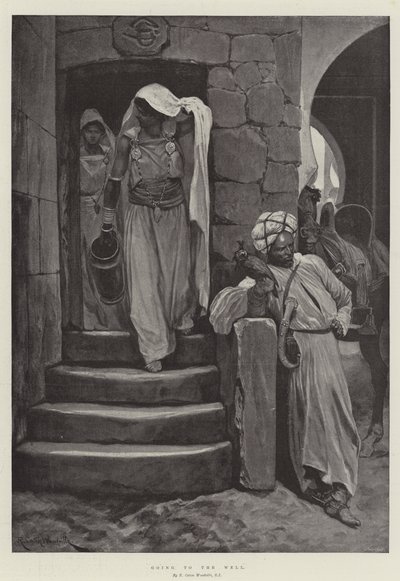 الذهاب إلى البئر بواسطة Richard Caton Woodville junior